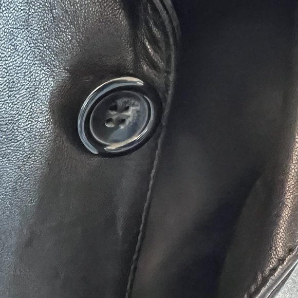 Morton & Rossi Three Button Pocket Coat Black Leather Jacket XXL - Picture 7 of 11